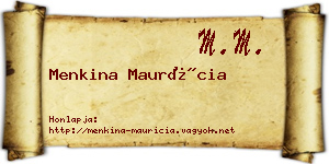 Menkina Maurícia névjegykártya